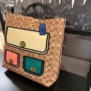 NWT Coach Tromp L'oeil Tote Monogram